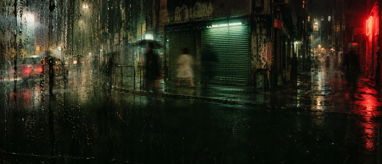 Original grainy night-street artwork